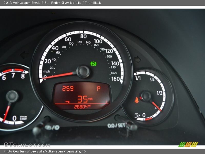 Reflex Silver Metallic / Titan Black 2013 Volkswagen Beetle 2.5L