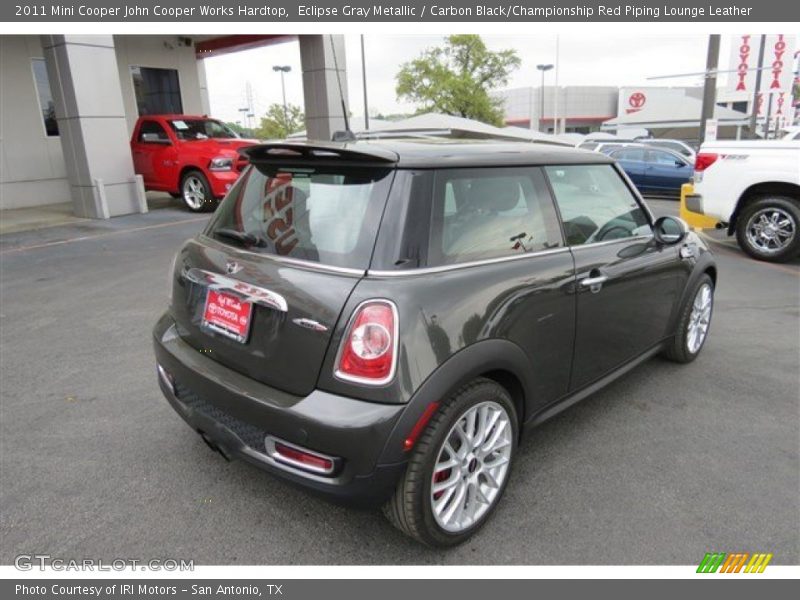 Eclipse Gray Metallic / Carbon Black/Championship Red Piping Lounge Leather 2011 Mini Cooper John Cooper Works Hardtop