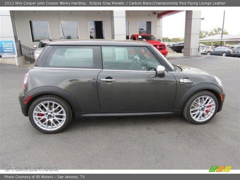 Eclipse Gray Metallic / Carbon Black/Championship Red Piping Lounge Leather 2011 Mini Cooper John Cooper Works Hardtop