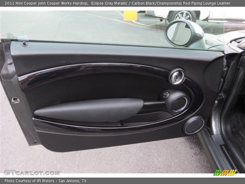 Eclipse Gray Metallic / Carbon Black/Championship Red Piping Lounge Leather 2011 Mini Cooper John Cooper Works Hardtop