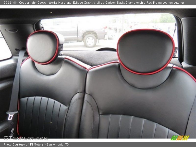 Eclipse Gray Metallic / Carbon Black/Championship Red Piping Lounge Leather 2011 Mini Cooper John Cooper Works Hardtop