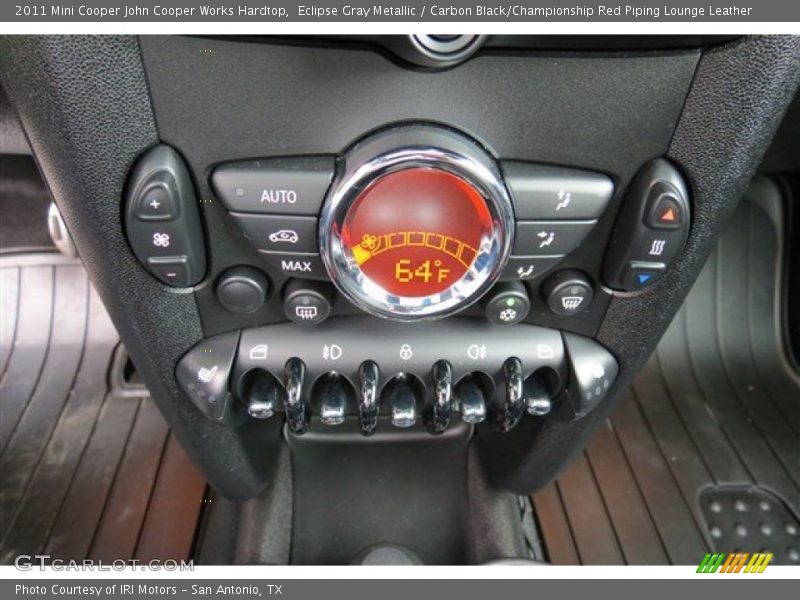 Eclipse Gray Metallic / Carbon Black/Championship Red Piping Lounge Leather 2011 Mini Cooper John Cooper Works Hardtop