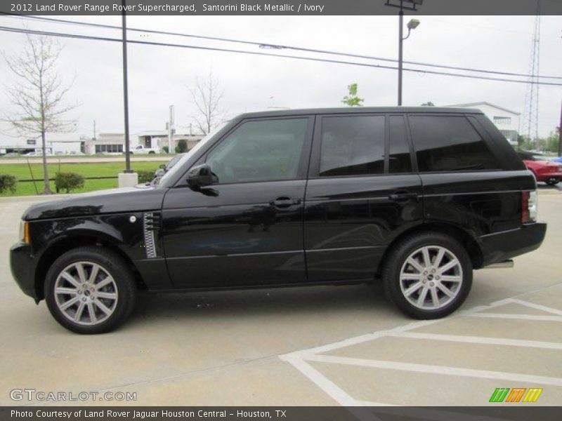Santorini Black Metallic / Ivory 2012 Land Rover Range Rover Supercharged