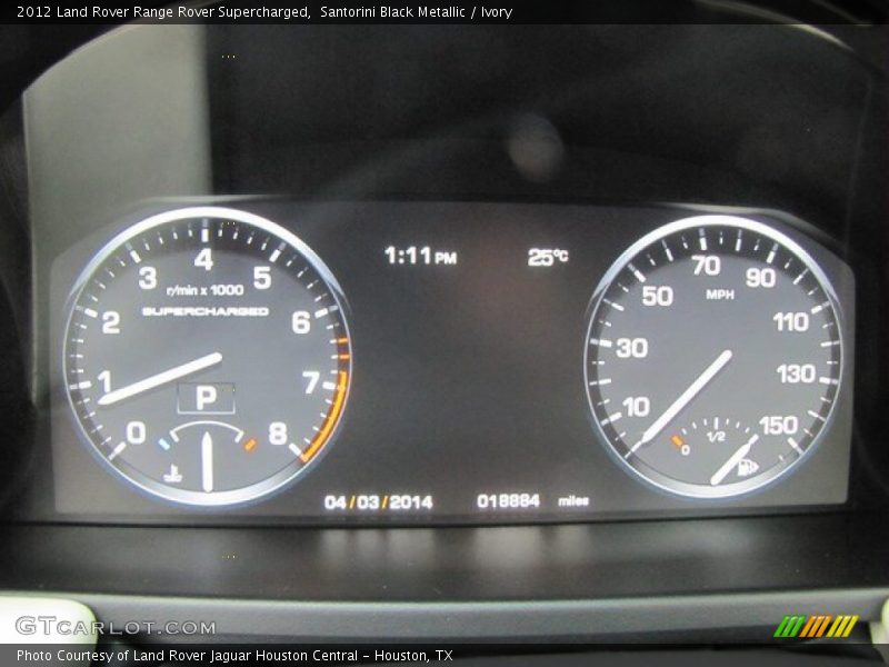 Santorini Black Metallic / Ivory 2012 Land Rover Range Rover Supercharged