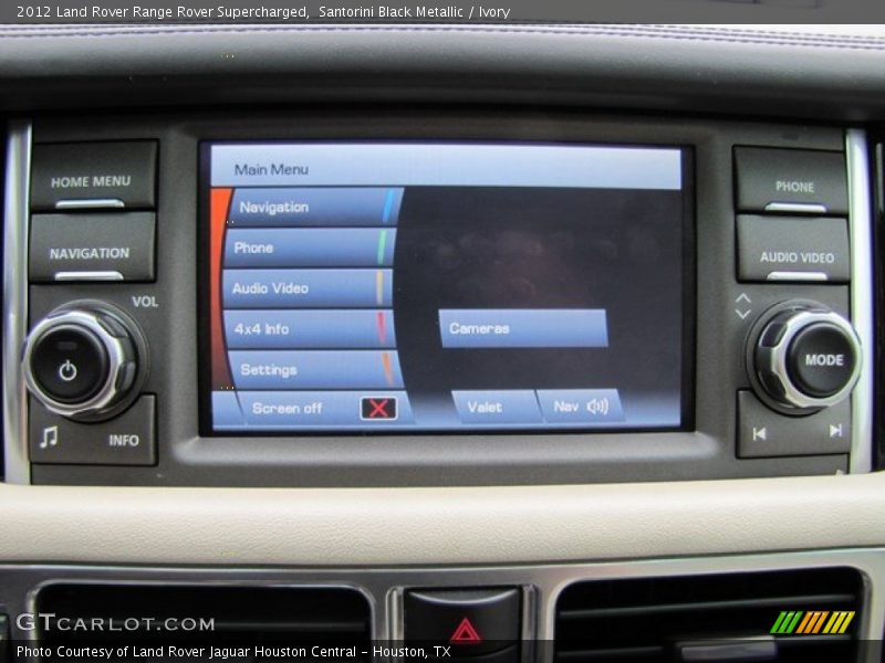 Santorini Black Metallic / Ivory 2012 Land Rover Range Rover Supercharged