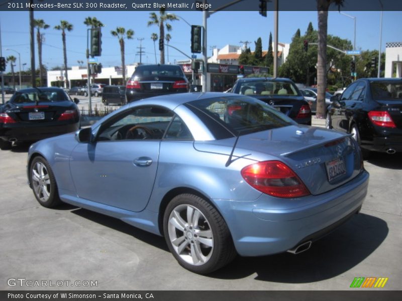 Quartz Blue Metallic / Beige 2011 Mercedes-Benz SLK 300 Roadster