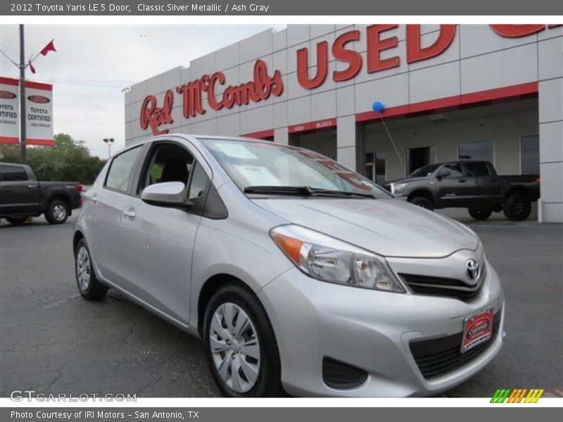 Classic Silver Metallic / Ash Gray 2012 Toyota Yaris LE 5 Door