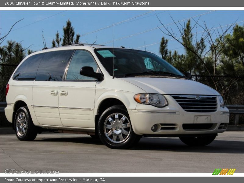 Stone White / Dark Khaki/Light Graystone 2006 Chrysler Town & Country Limited