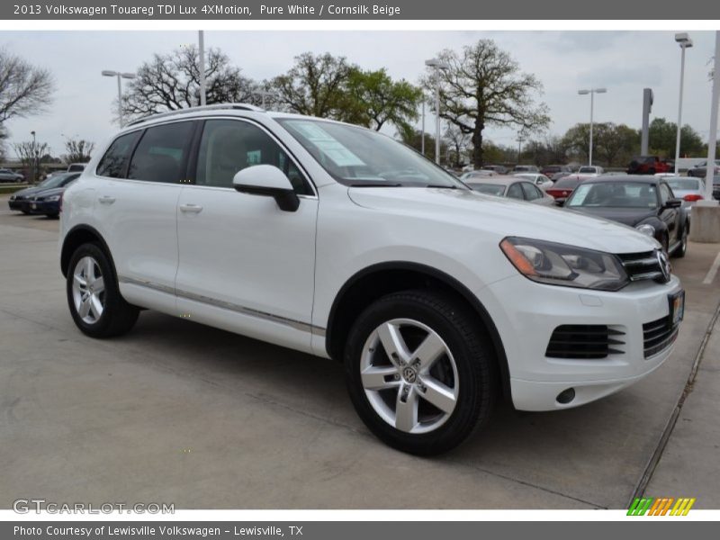 Pure White / Cornsilk Beige 2013 Volkswagen Touareg TDI Lux 4XMotion