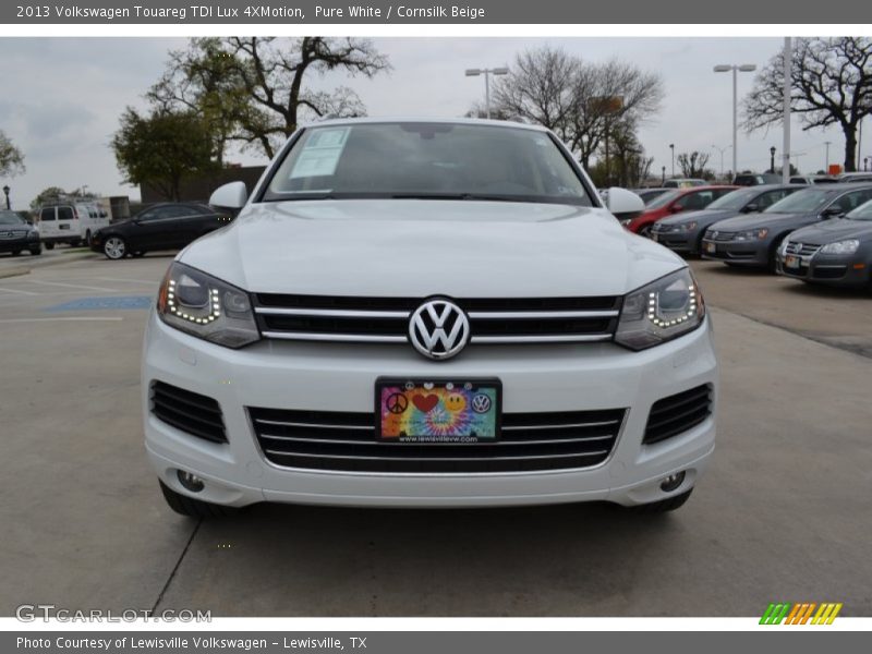 Pure White / Cornsilk Beige 2013 Volkswagen Touareg TDI Lux 4XMotion