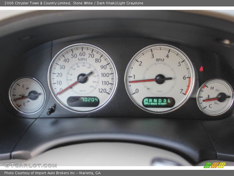 Stone White / Dark Khaki/Light Graystone 2006 Chrysler Town & Country Limited