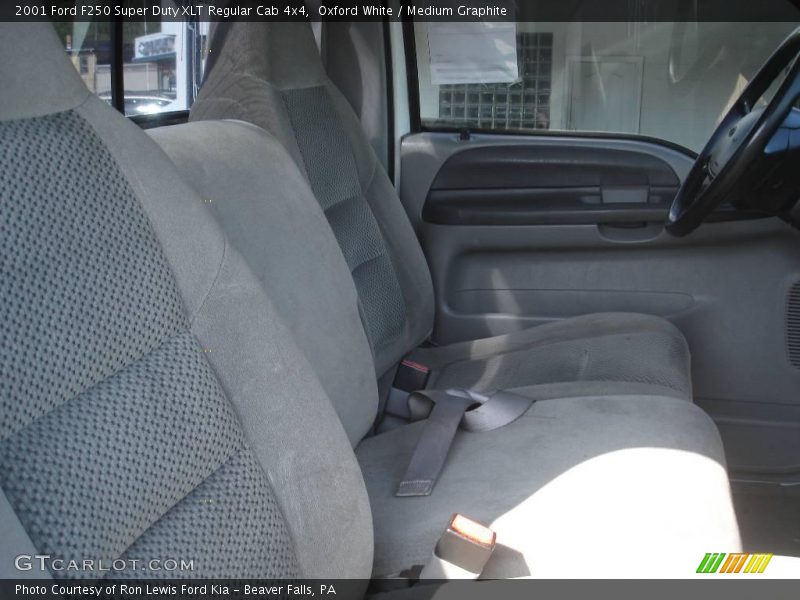 Oxford White / Medium Graphite 2001 Ford F250 Super Duty XLT Regular Cab 4x4