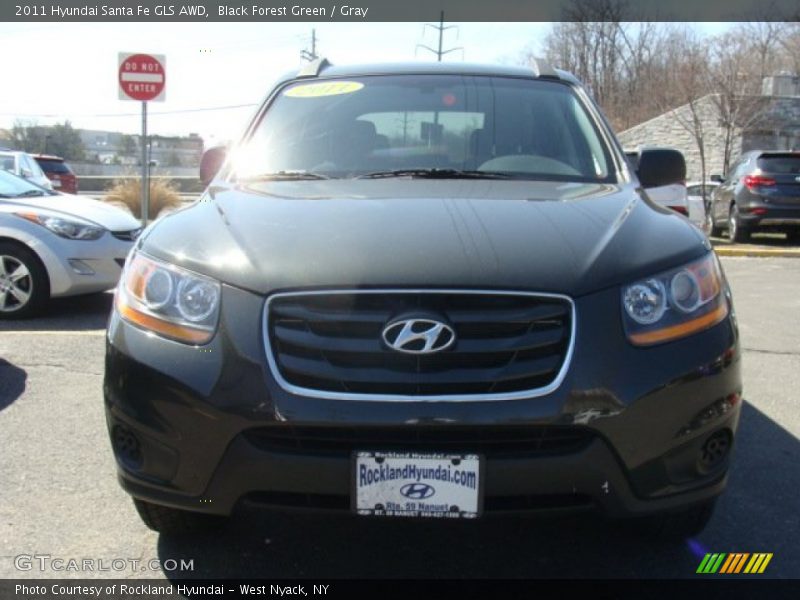 Black Forest Green / Gray 2011 Hyundai Santa Fe GLS AWD