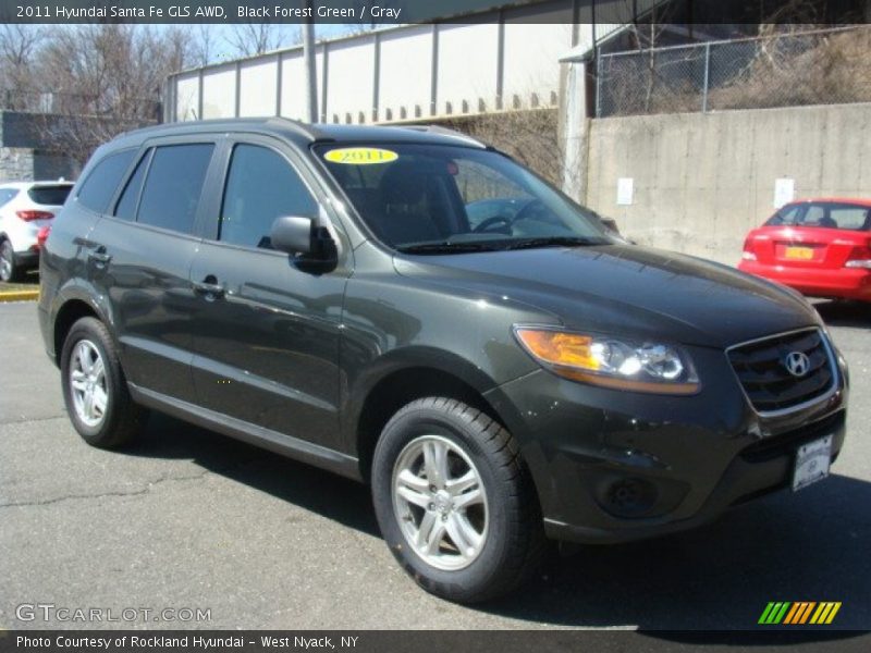 Black Forest Green / Gray 2011 Hyundai Santa Fe GLS AWD