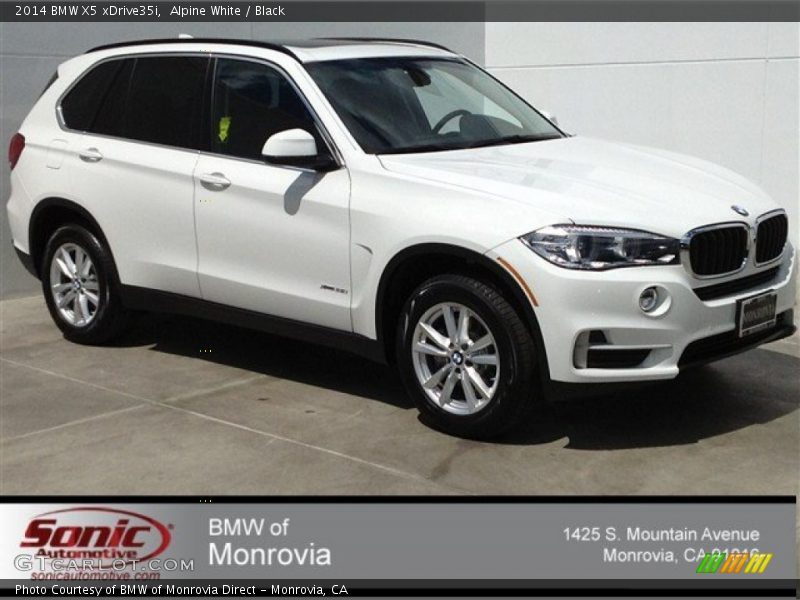 Alpine White / Black 2014 BMW X5 xDrive35i