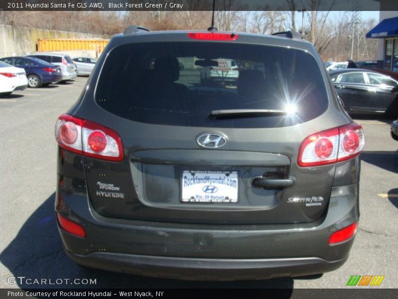 Black Forest Green / Gray 2011 Hyundai Santa Fe GLS AWD