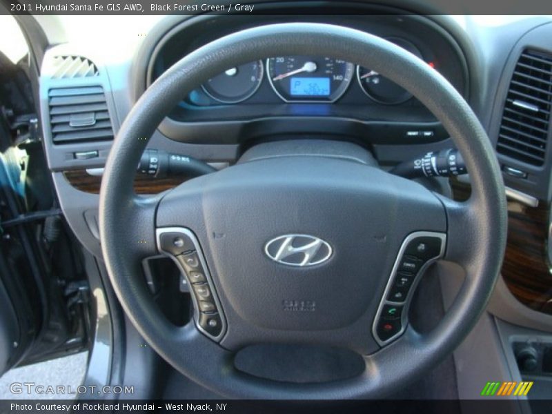 Black Forest Green / Gray 2011 Hyundai Santa Fe GLS AWD