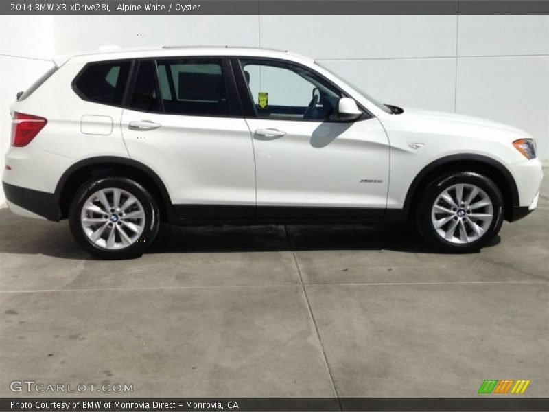 Alpine White / Oyster 2014 BMW X3 xDrive28i