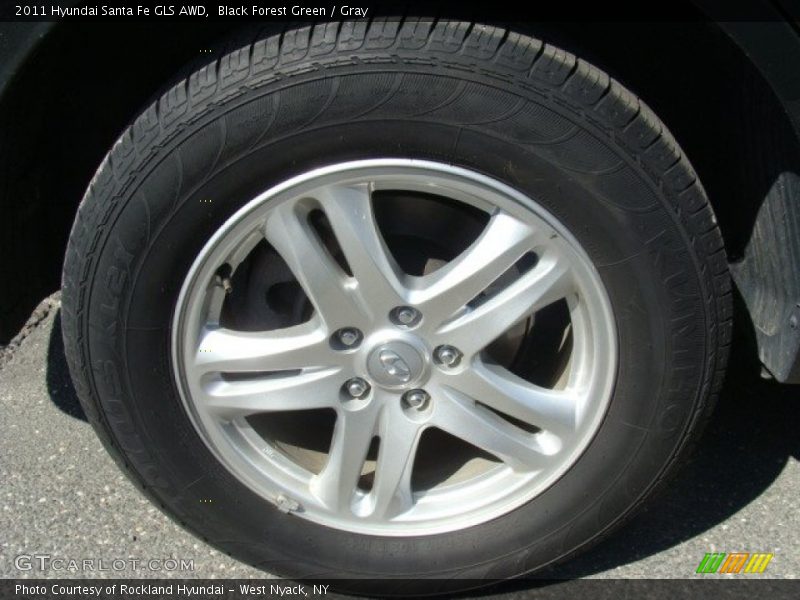 Black Forest Green / Gray 2011 Hyundai Santa Fe GLS AWD