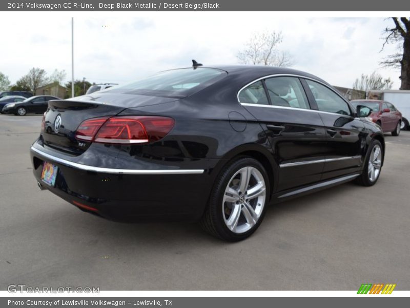 Deep Black Metallic / Desert Beige/Black 2014 Volkswagen CC R-Line