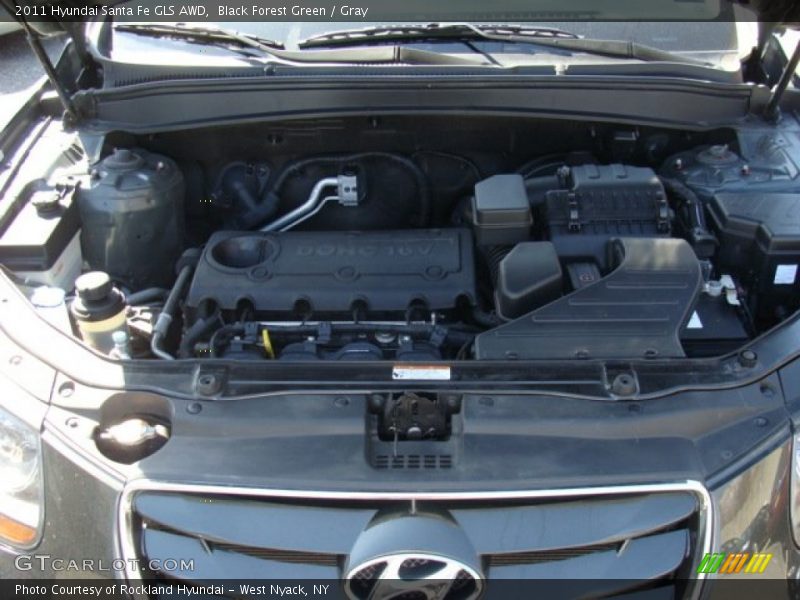 Black Forest Green / Gray 2011 Hyundai Santa Fe GLS AWD