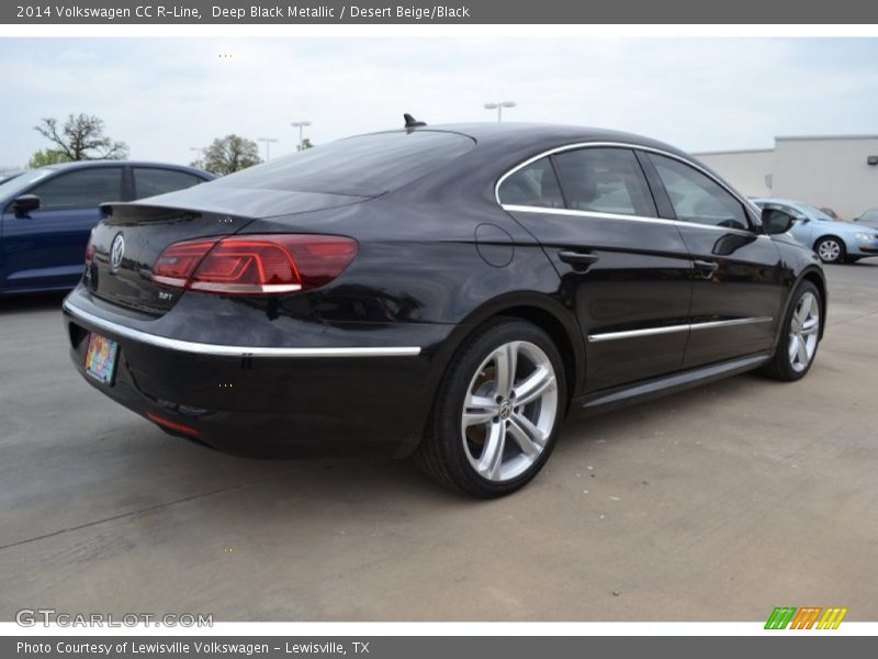 Deep Black Metallic / Desert Beige/Black 2014 Volkswagen CC R-Line