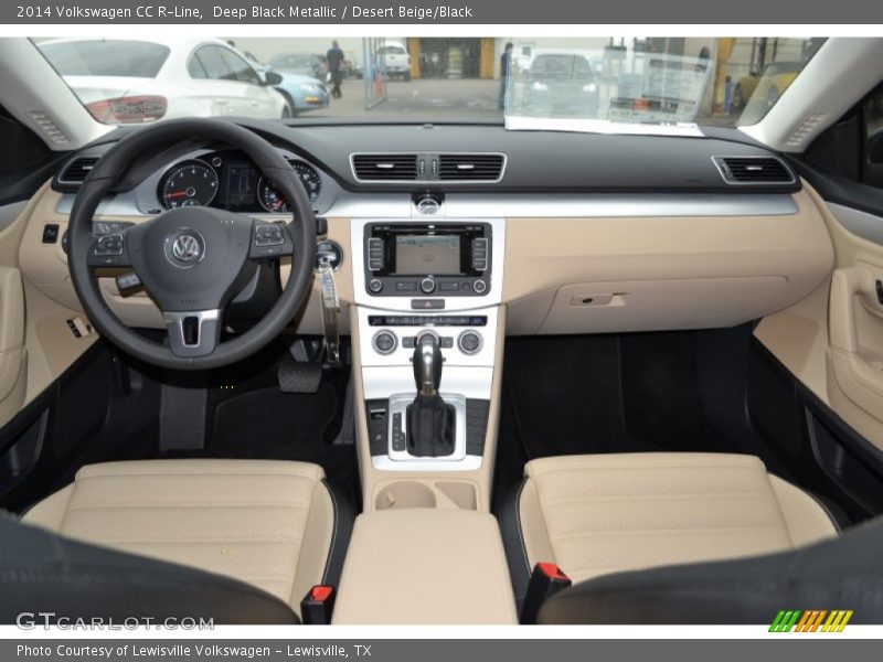 Deep Black Metallic / Desert Beige/Black 2014 Volkswagen CC R-Line