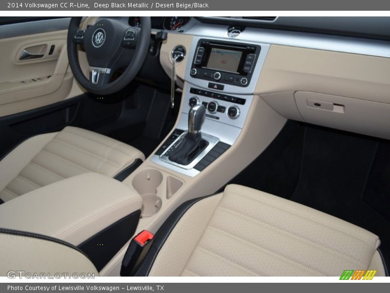 Deep Black Metallic / Desert Beige/Black 2014 Volkswagen CC R-Line