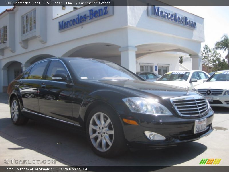 Black / Cashmere/Savanna 2007 Mercedes-Benz S 550 Sedan