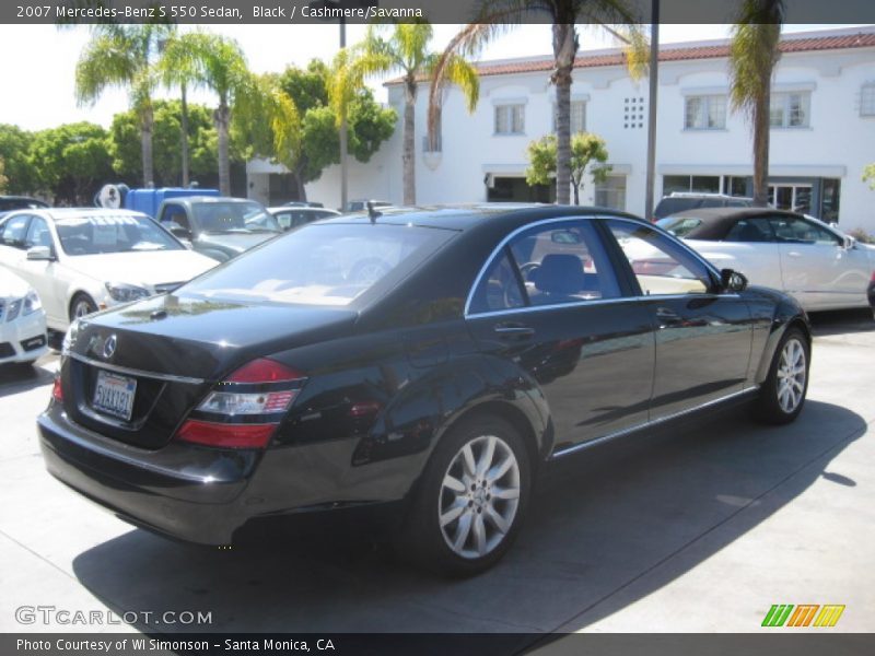 Black / Cashmere/Savanna 2007 Mercedes-Benz S 550 Sedan