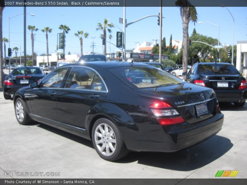 Black / Cashmere/Savanna 2007 Mercedes-Benz S 550 Sedan