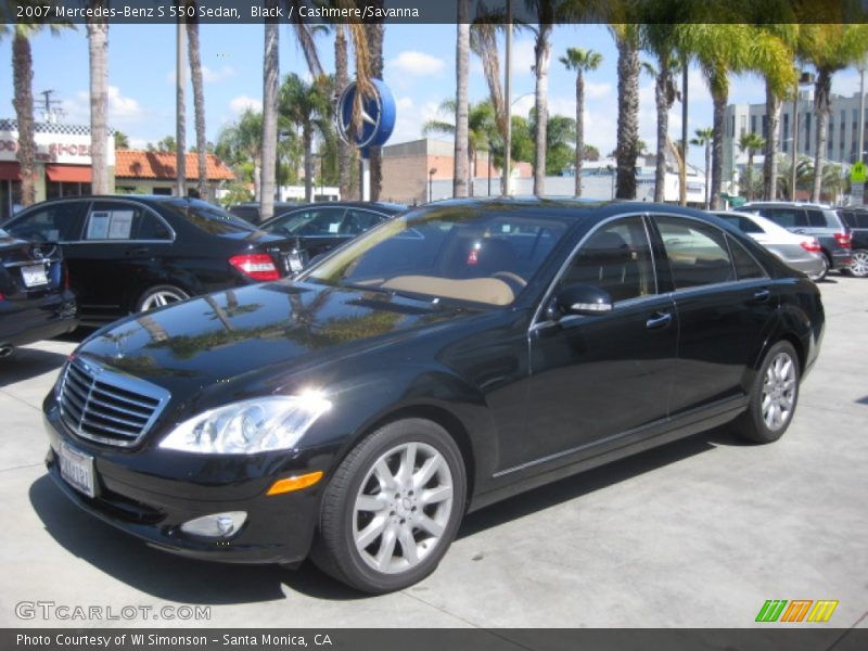 Black / Cashmere/Savanna 2007 Mercedes-Benz S 550 Sedan