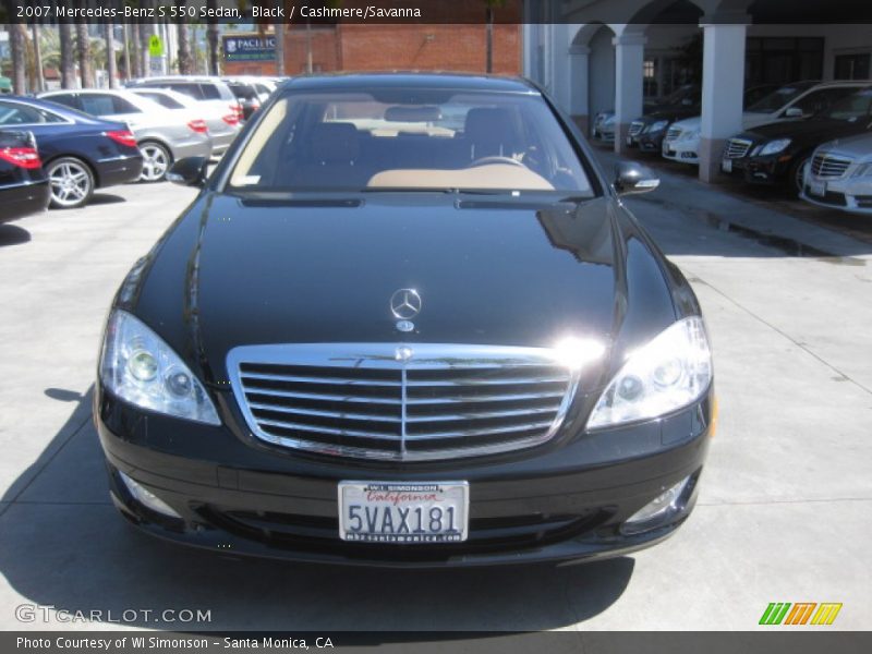 Black / Cashmere/Savanna 2007 Mercedes-Benz S 550 Sedan
