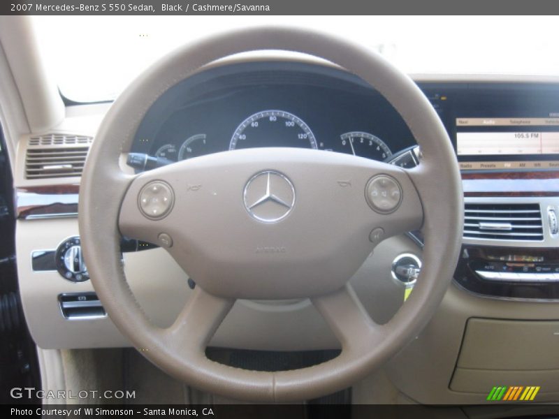 Black / Cashmere/Savanna 2007 Mercedes-Benz S 550 Sedan