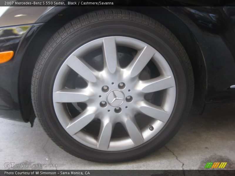 Black / Cashmere/Savanna 2007 Mercedes-Benz S 550 Sedan