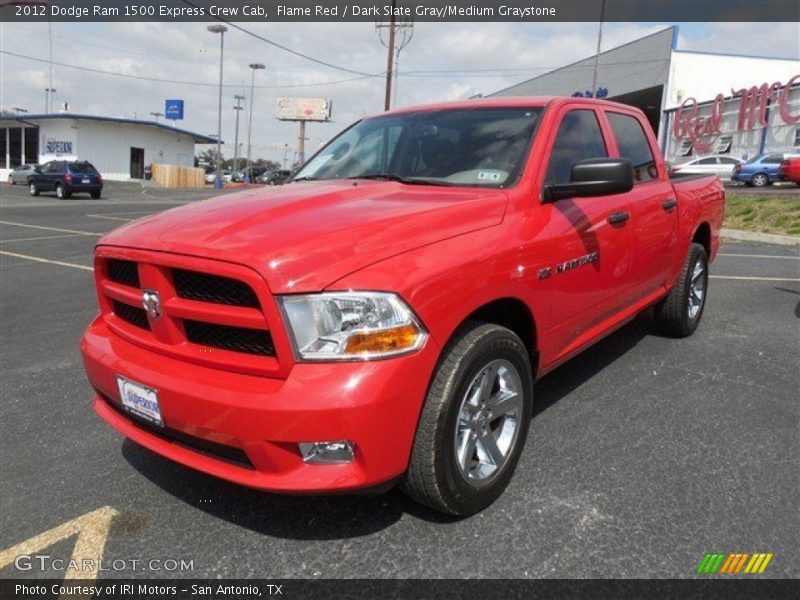 Flame Red / Dark Slate Gray/Medium Graystone 2012 Dodge Ram 1500 Express Crew Cab