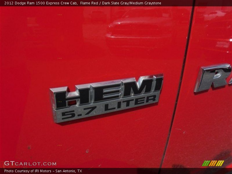 Flame Red / Dark Slate Gray/Medium Graystone 2012 Dodge Ram 1500 Express Crew Cab