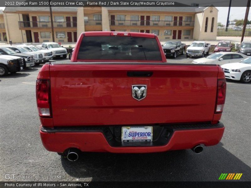 Flame Red / Dark Slate Gray/Medium Graystone 2012 Dodge Ram 1500 Express Crew Cab