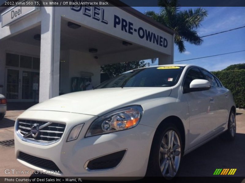 Ice White / Off Black/Anthracite Black 2012 Volvo S60 T5