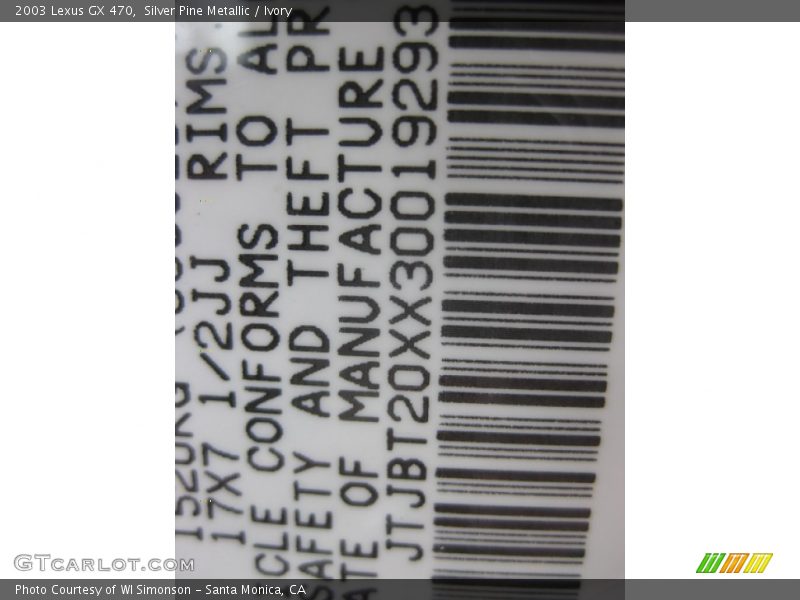 Silver Pine Metallic / Ivory 2003 Lexus GX 470