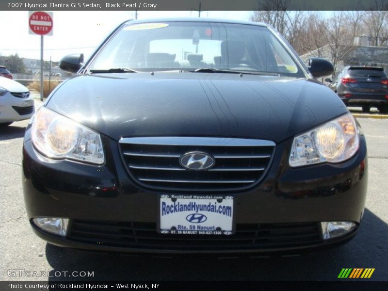 Black Pearl / Gray 2007 Hyundai Elantra GLS Sedan