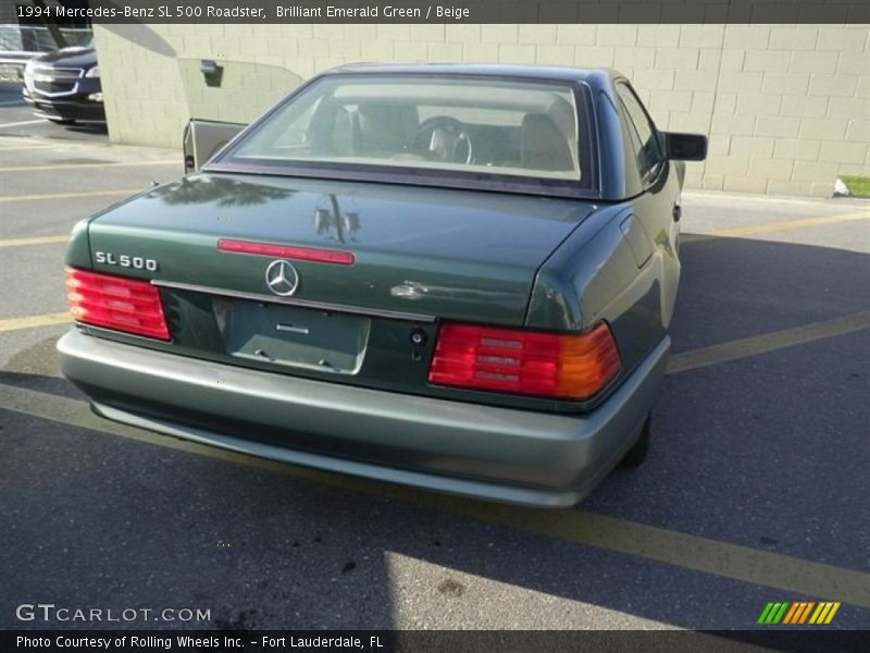 Brilliant Emerald Green / Beige 1994 Mercedes-Benz SL 500 Roadster