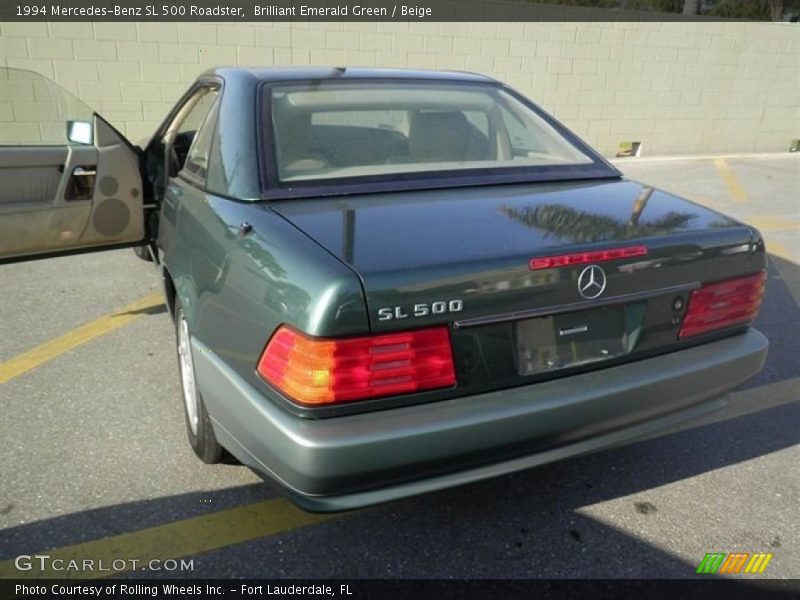 Brilliant Emerald Green / Beige 1994 Mercedes-Benz SL 500 Roadster