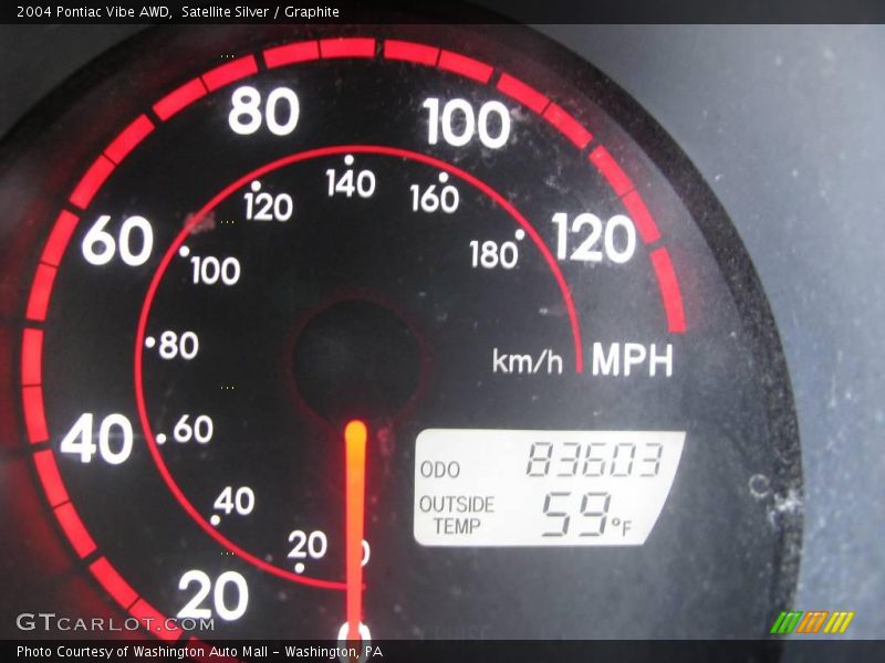 Satellite Silver / Graphite 2004 Pontiac Vibe AWD