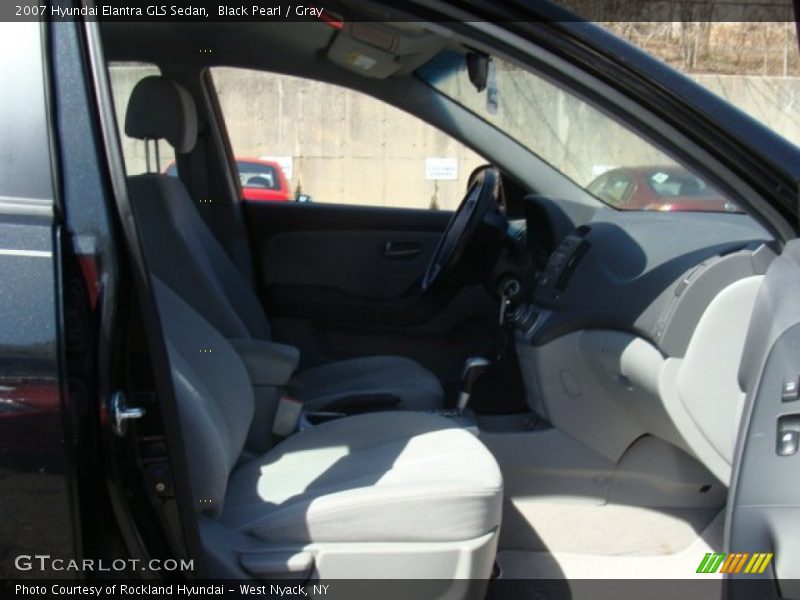 Black Pearl / Gray 2007 Hyundai Elantra GLS Sedan