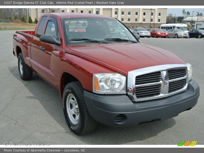 Inferno Red Crystal Pearl / Medium Slate Gray 2007 Dodge Dakota ST Club Cab