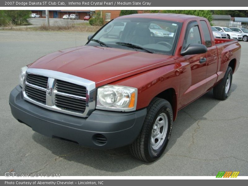 Inferno Red Crystal Pearl / Medium Slate Gray 2007 Dodge Dakota ST Club Cab
