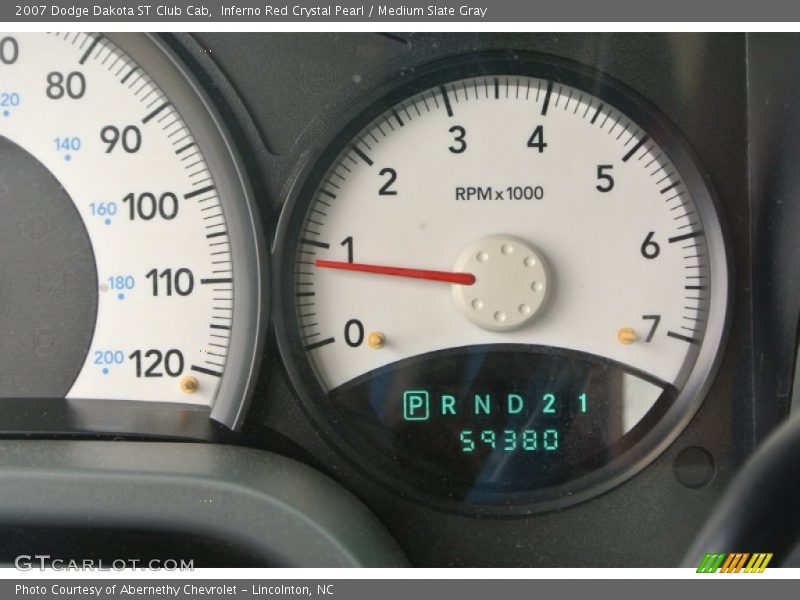 Inferno Red Crystal Pearl / Medium Slate Gray 2007 Dodge Dakota ST Club Cab