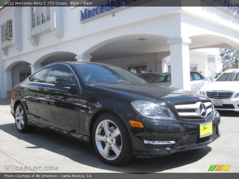 Black / Black 2012 Mercedes-Benz C 250 Coupe