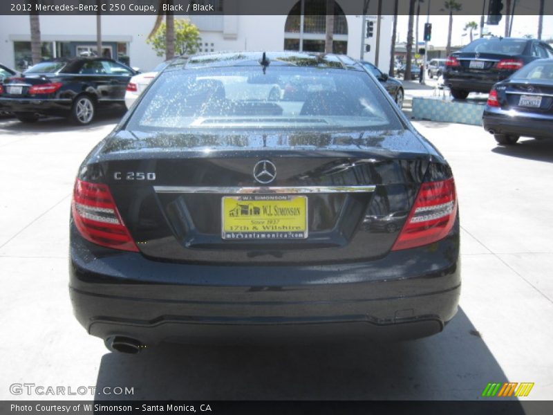 Black / Black 2012 Mercedes-Benz C 250 Coupe